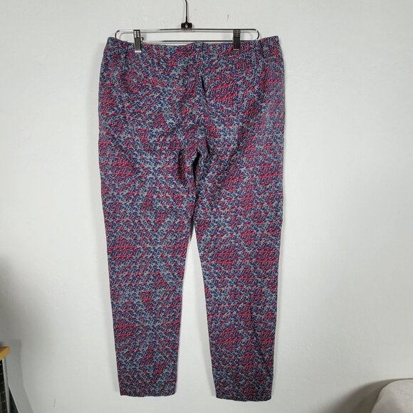 Cabi Womens Palm Beach Floral Print Straight Leg Cropped Pants Size 8 Stretch - Picture 2 of 13